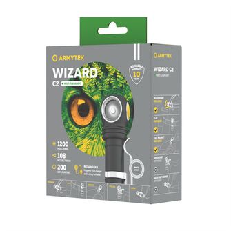 ArmyTek Wizard C2 Magnet Fehér LED-es fejlámpa mágneses tartóval 1200 lm 4800 h 64 g