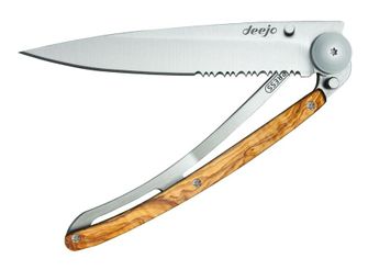 Deejo összecsukható kés Serration coralwood
