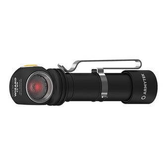 ArmyTek Wizard C2 WR Magnet Fehér és piros LED-es fejlámpa mágneses tartóval 1100 lm akkumulátor teljesítmény 3 óra 65 g