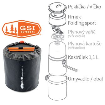 GSI Outdoors Kompakt főzőedénykészlet egy személyre Halulite Soloist 1.1 l