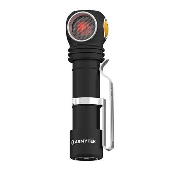 ArmyTek Wizard C2 WR Magnet Fehér és piros LED-es fejlámpa mágneses tartóval 1100 lm akkumulátor teljesítmény 3 óra 65 g