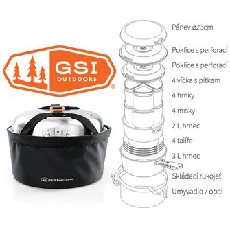 GSI Outdoors Glacier kemping edénykészlet 2+3 l