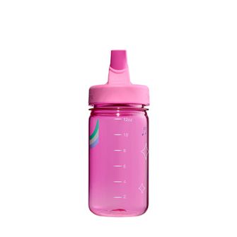 Nalgene Baby Water Bottle Grip-n-Gulp Sustain 0,35 l, fedővel, rózsaszín zenélő elefánt