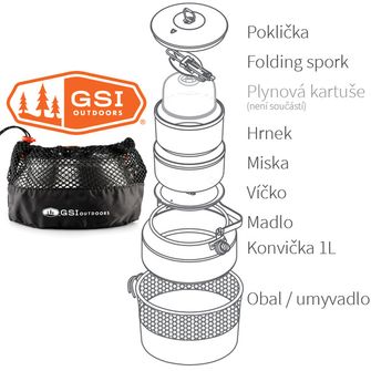 GSI Outdoors Glacier Ketalist 1 literes főzőkészlet egy személyre