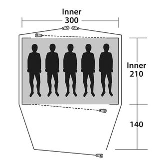 Outwell Zelt Cloud 5 fő részére