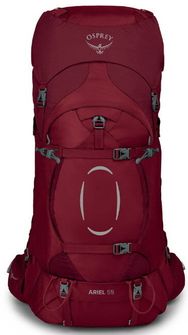 OSPREY túra hátizsák ARIEL 55 II,  claret red