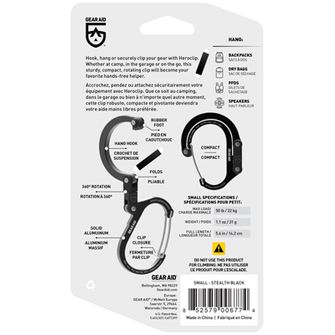 GearAid karabiner fekete S