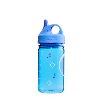 Nalgene Baby Water Bottle Grip-n-Gulp Sustain 0,35 l fedővel, kék, zenélő víziló