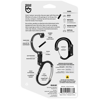 GearAid karabiner fekete M