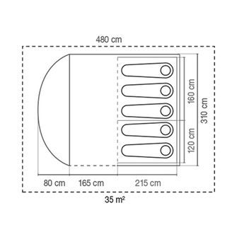 Coleman sátor Rocky Mountain Plus BlackOut 5 fő részére