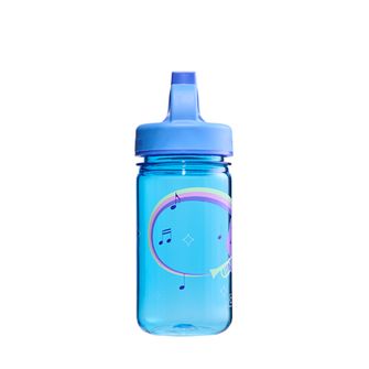 Nalgene Baby Water Bottle Grip-n-Gulp Sustain 0,35 l fedővel, kék, zenélő víziló