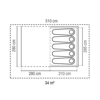 Coleman sátor Waterfall DeLuxe 5 fő részére