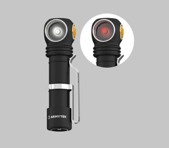 ArmyTek Wizard C2 WR Magnet Fehér és piros LED-es fejlámpa mágneses tartóval 1100 lm akkumulátor teljesítmény 3 óra 65 g