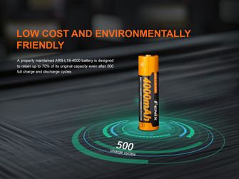 Fenix újratölthető akkumulátor Fenix 18650 4000 mAh (Li-Ion)