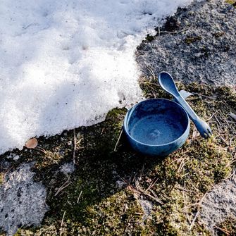 KUPILKA 33 + Spork tál és kanál készlet, villával egyben, zöld