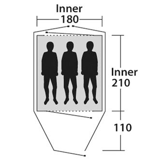 Outwell Zelt Cloud 3 fő részére