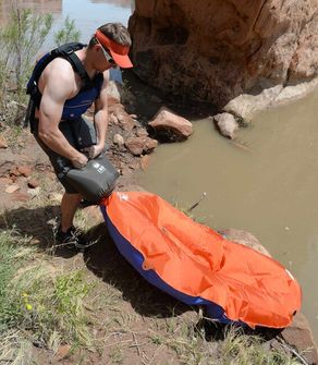 Klymit Packraft LiteWater Dinghy (LWD), narancssárga és kék színben