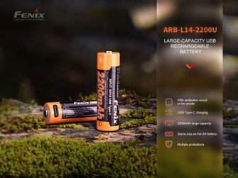 Fenix újratölthető USB AA akkumulátor Fenix ARB-L14-2200U