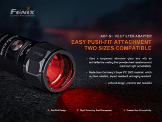 Fenix piros szűrő AOF-S+ V2.0