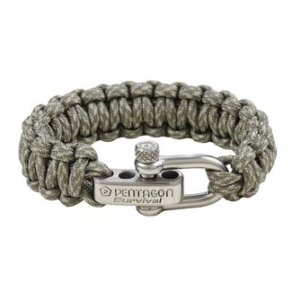 Pentagon paracord karkötő fém csattal, Olive Spots